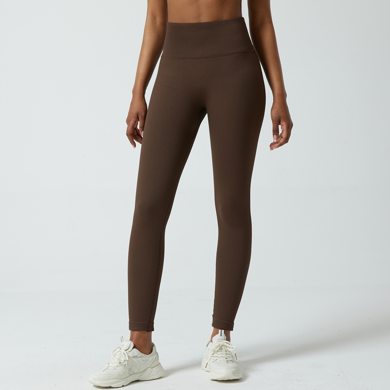 Pantalones de yoga de cintura alta con paneles de malla transpirables