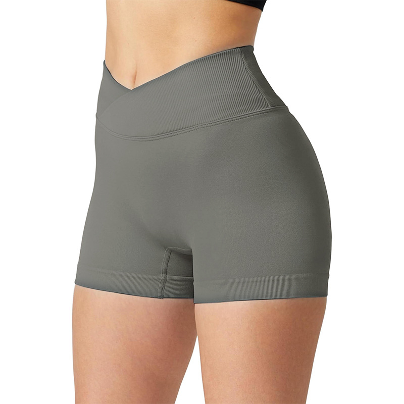 Pantalones cortos de yoga transpirables de alta elasticidad con corte ajustado