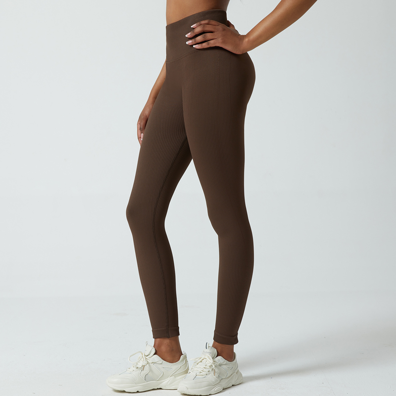 Pantalones de yoga de cintura alta con paneles de malla transpirables