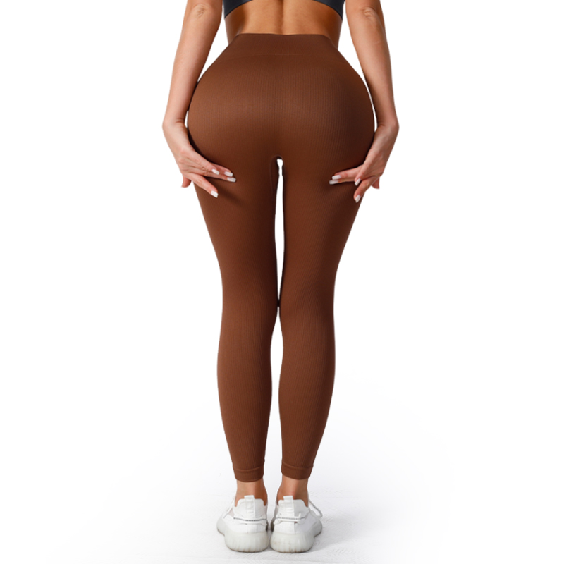 Pantalones de yoga esculpidos de cintura alta con compresión suave y aspecto elegante