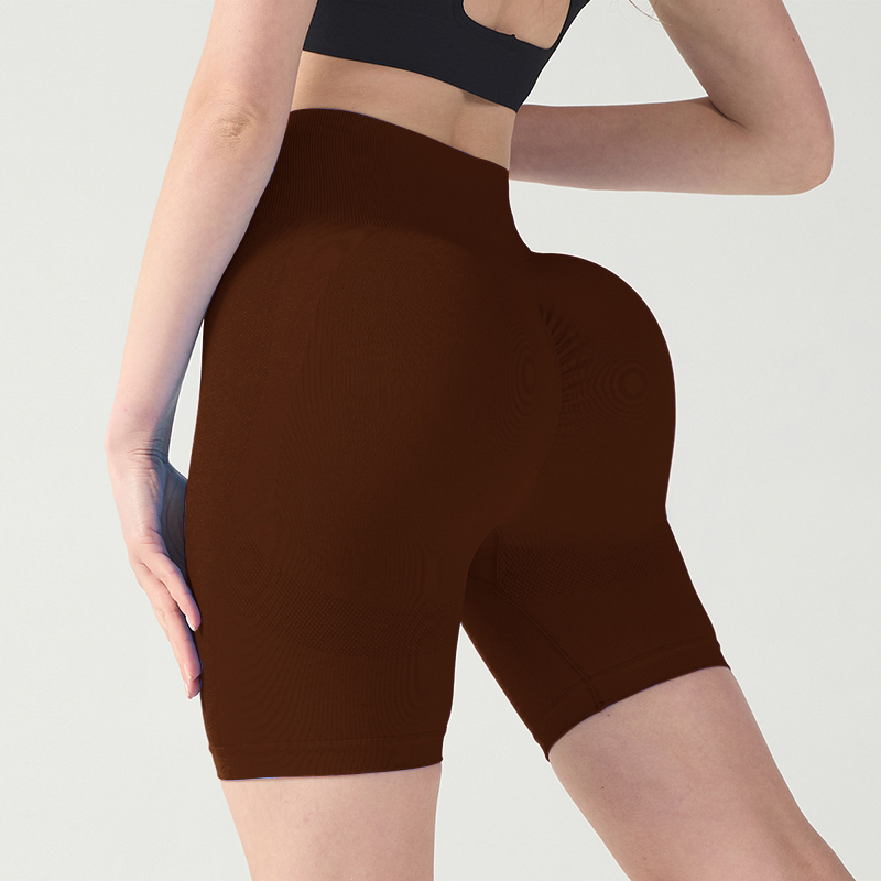 Pantalones cortos de yoga transpirables de cintura alta con ajuste perfecto y sensación de tacto suave