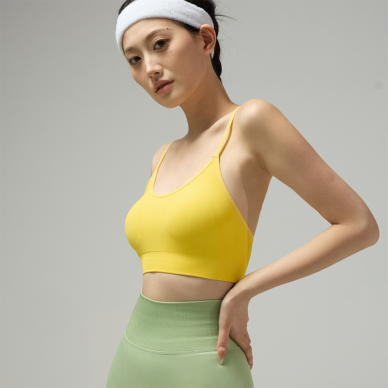 Sujetador deportivo suave minimalista con tela transpirable