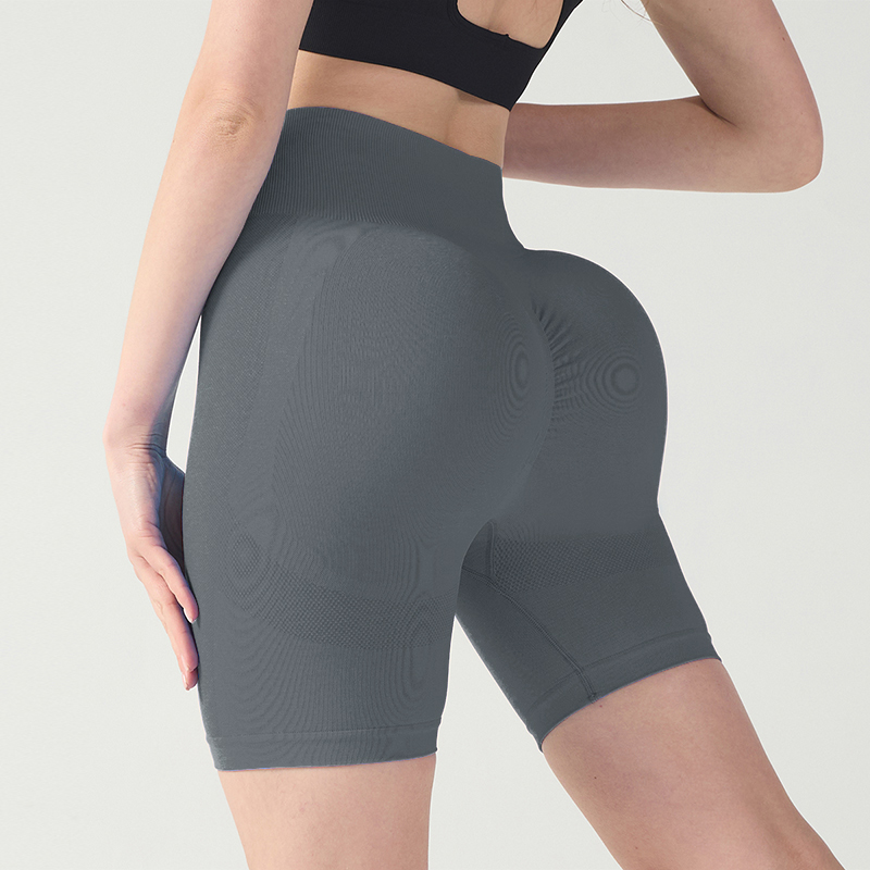 Pantalones cortos de yoga transpirables de cintura alta con ajuste perfecto y sensación de tacto suave