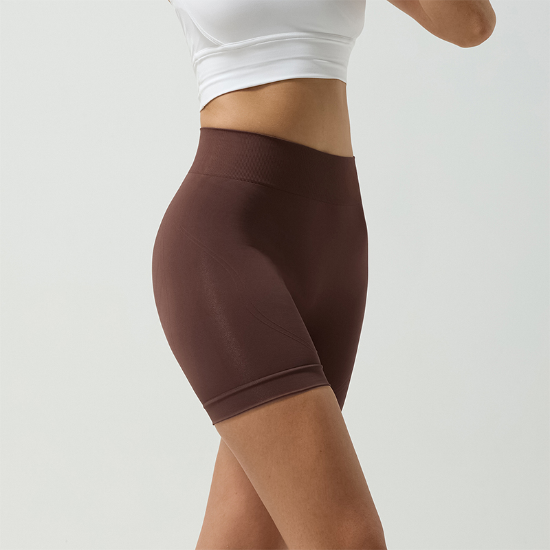 Pantalones cortos de yoga ultraligeros y transpirables con cinturilla elástica alta