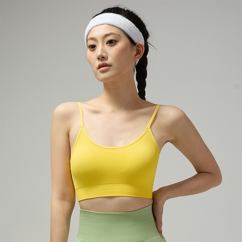Sujetador deportivo suave minimalista con tela transpirable