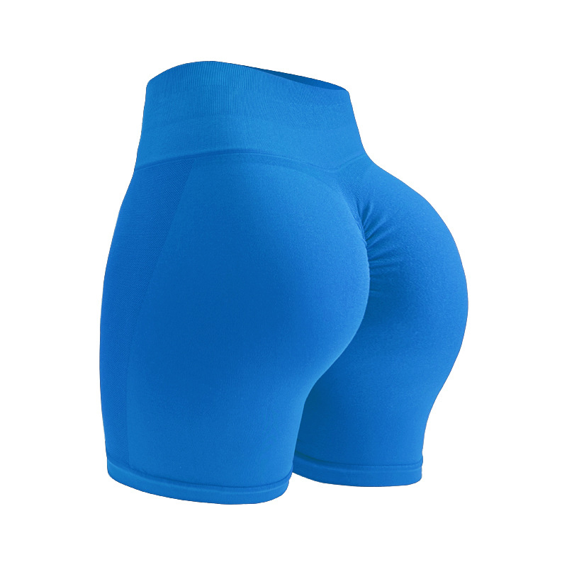 Pantalones cortos de yoga transpirables y sin costuras con cintura alta y agarre antideslizante