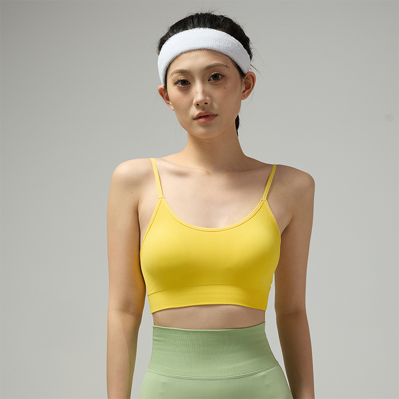 Sujetador deportivo suave minimalista con tela transpirable