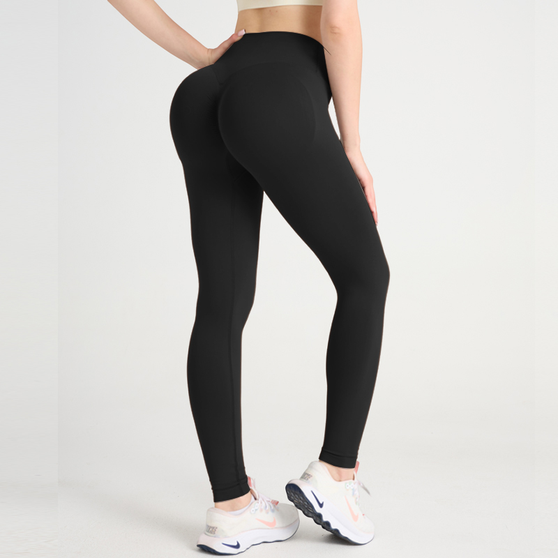 Pantalones de yoga de cintura media con alta elasticidad y contorno corporal favorecedor