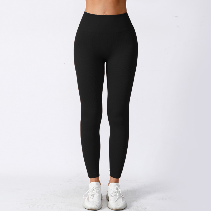 Pantalones de yoga esculpidos de cintura alta con compresión suave y aspecto elegante