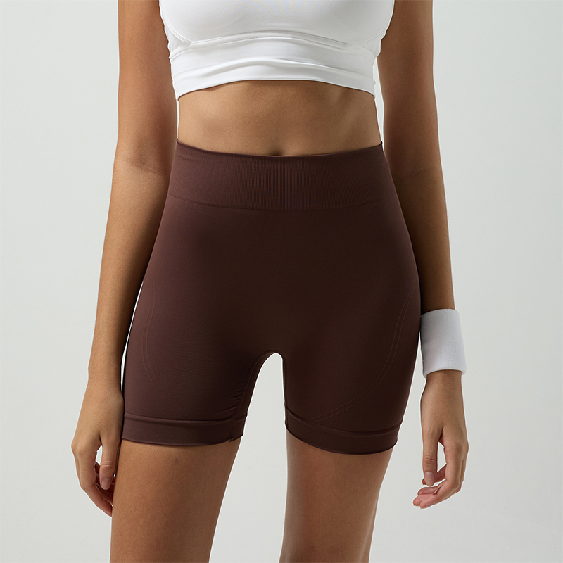 Pantalones cortos de yoga ultraligeros y transpirables con cinturilla elástica alta