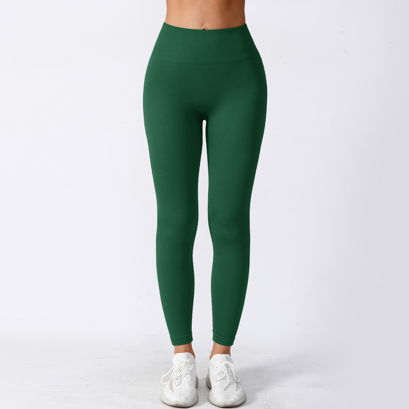 Pantalones de yoga esculpidos de cintura alta con compresión suave y aspecto elegante