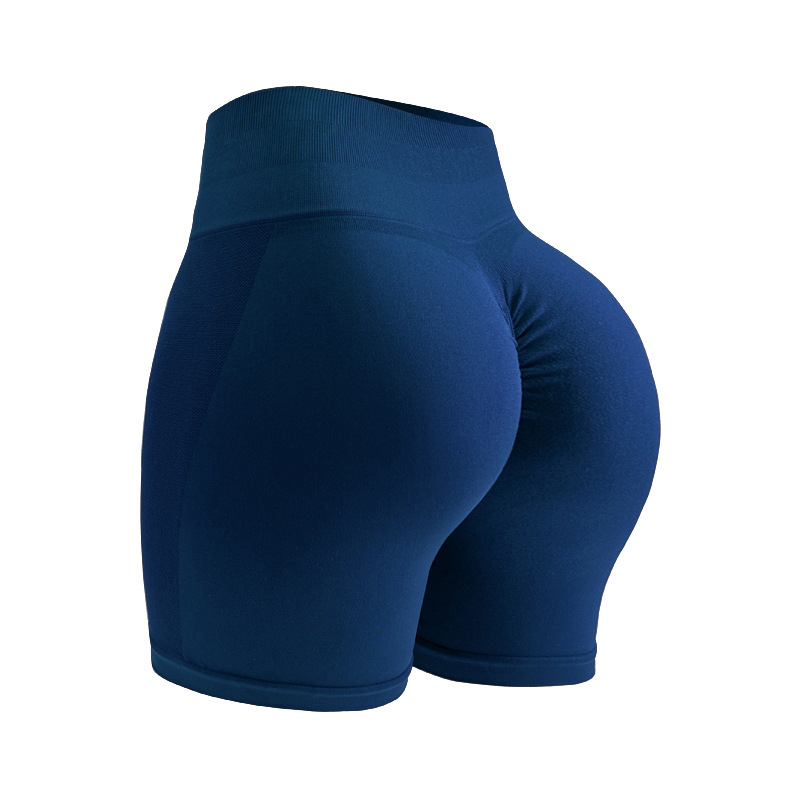 Pantalones cortos de yoga transpirables y sin costuras con cintura alta y agarre antideslizante