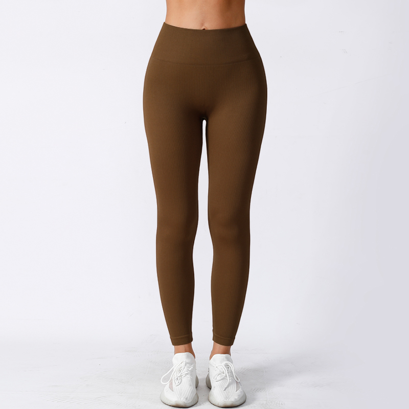 Pantalones de yoga esculpidos de cintura alta con compresión suave y aspecto elegante