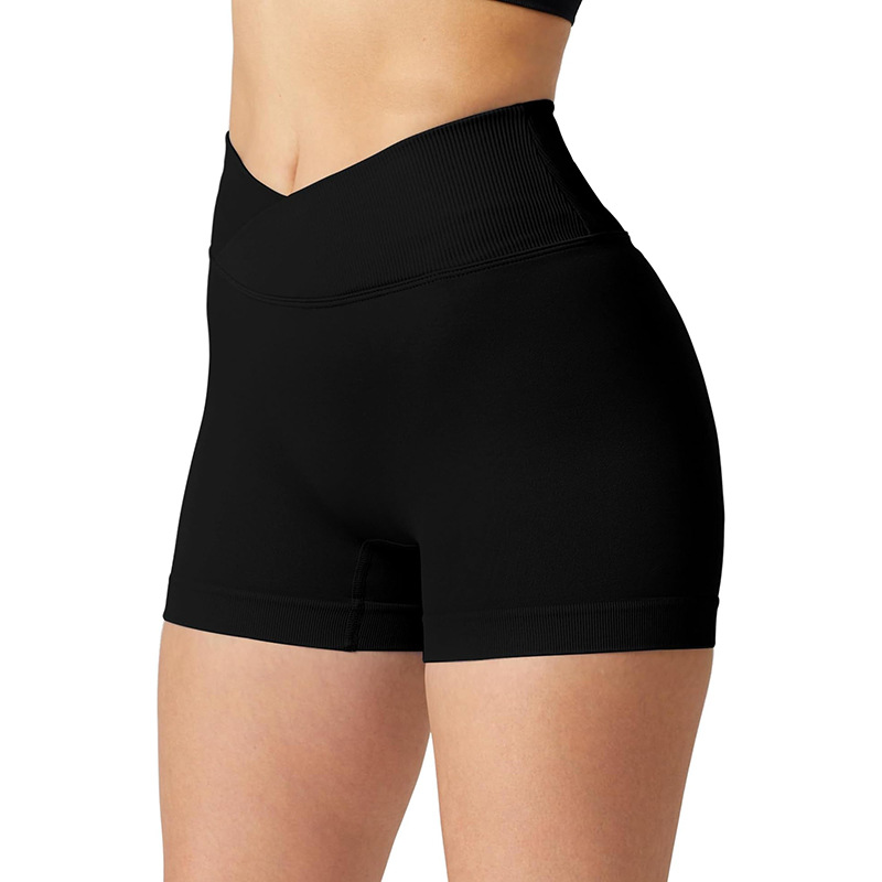 Pantalones cortos de yoga transpirables de alta elasticidad con corte ajustado