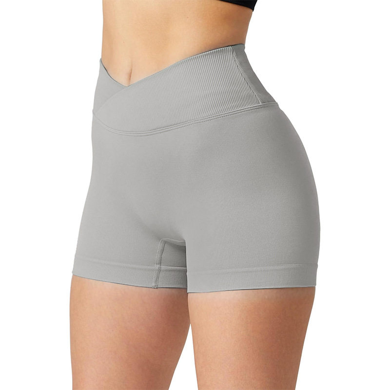Pantalones cortos de yoga transpirables de alta elasticidad con corte ajustado