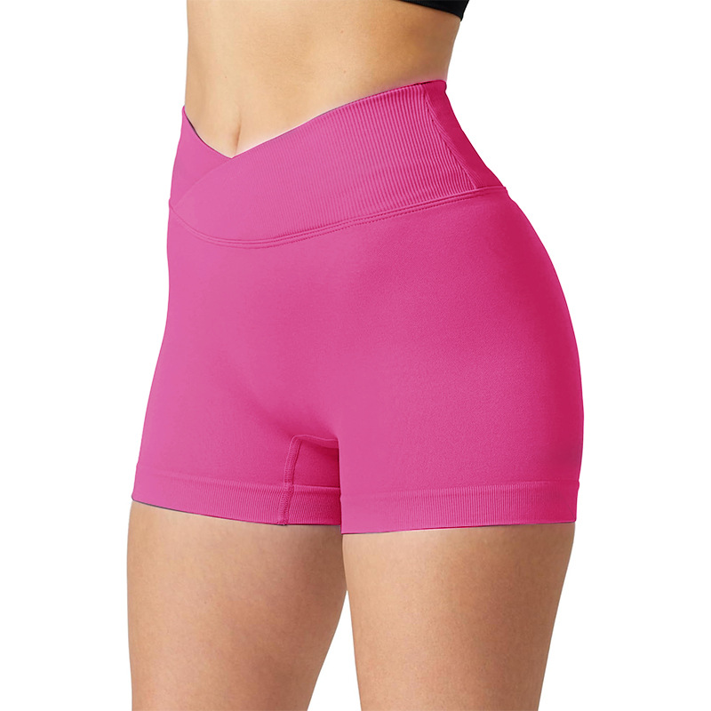 Pantalones cortos de yoga transpirables de alta elasticidad con corte ajustado