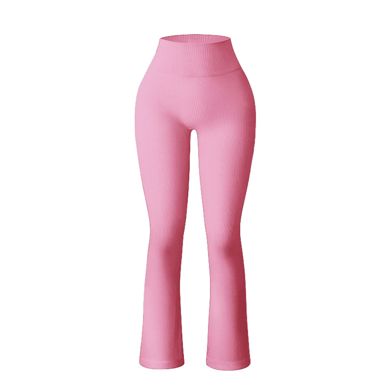 Pantalones acampanados de yoga de cintura alta con control de barriga y comodidad elástica