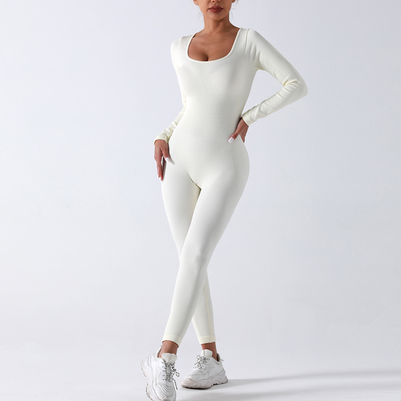 Mono de yoga deportivo de manga larga estilo deportivo de moda