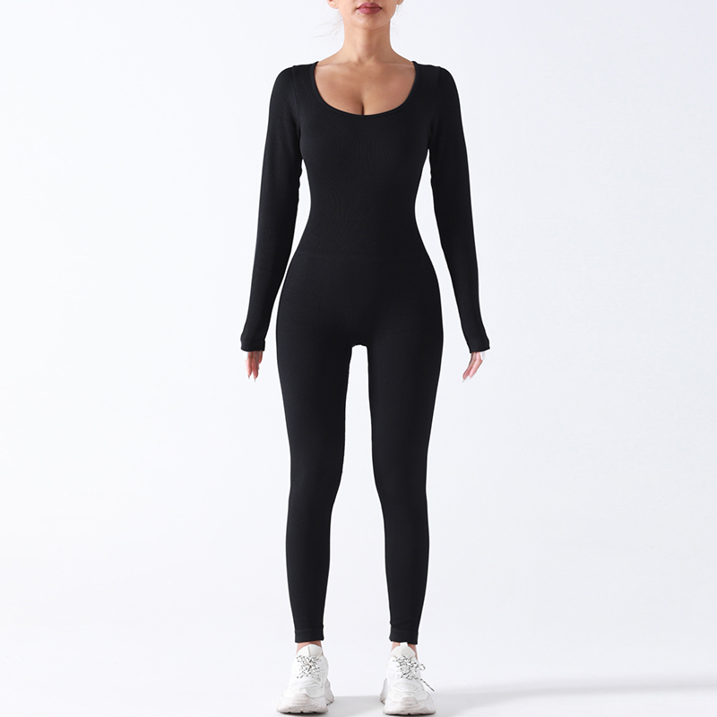 Mono de yoga deportivo de manga larga estilo deportivo de moda