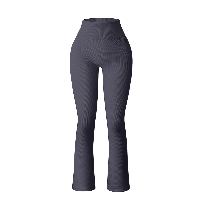 Pantalones acampanados de yoga de cintura alta con control de barriga y comodidad elástica