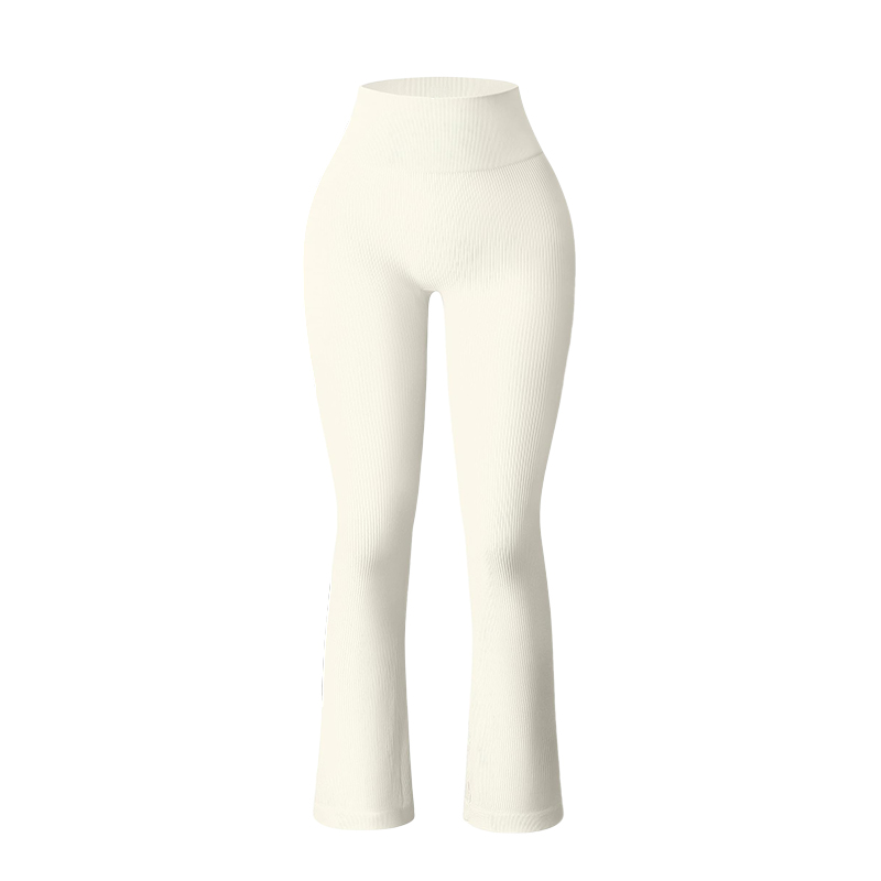 Pantalones acampanados de yoga de cintura alta con control de barriga y comodidad elástica