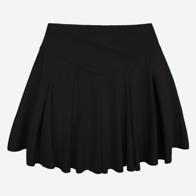 Falda de tenis deportiva con bolsillo lateral para teléfono para mujer