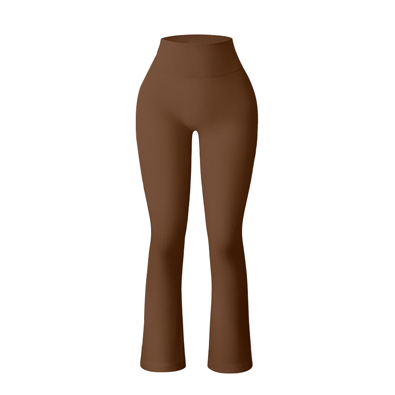 Pantalones acampanados de yoga de cintura alta con control de barriga y comodidad elástica