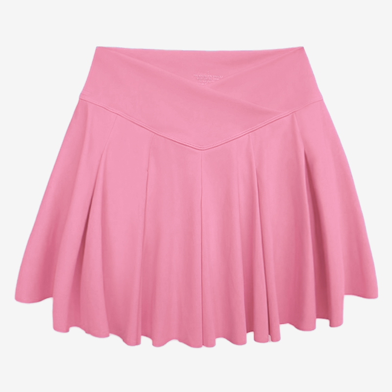 Falda de tenis deportiva con bolsillo lateral para teléfono para mujer