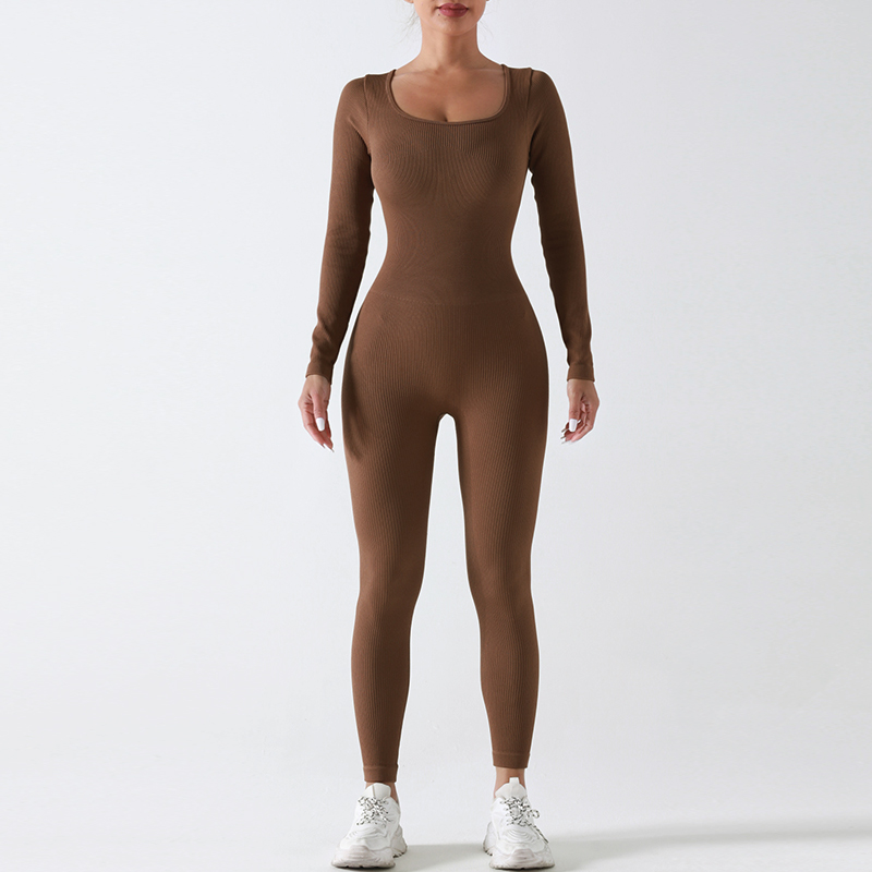 Mono de yoga deportivo de manga larga estilo deportivo de moda