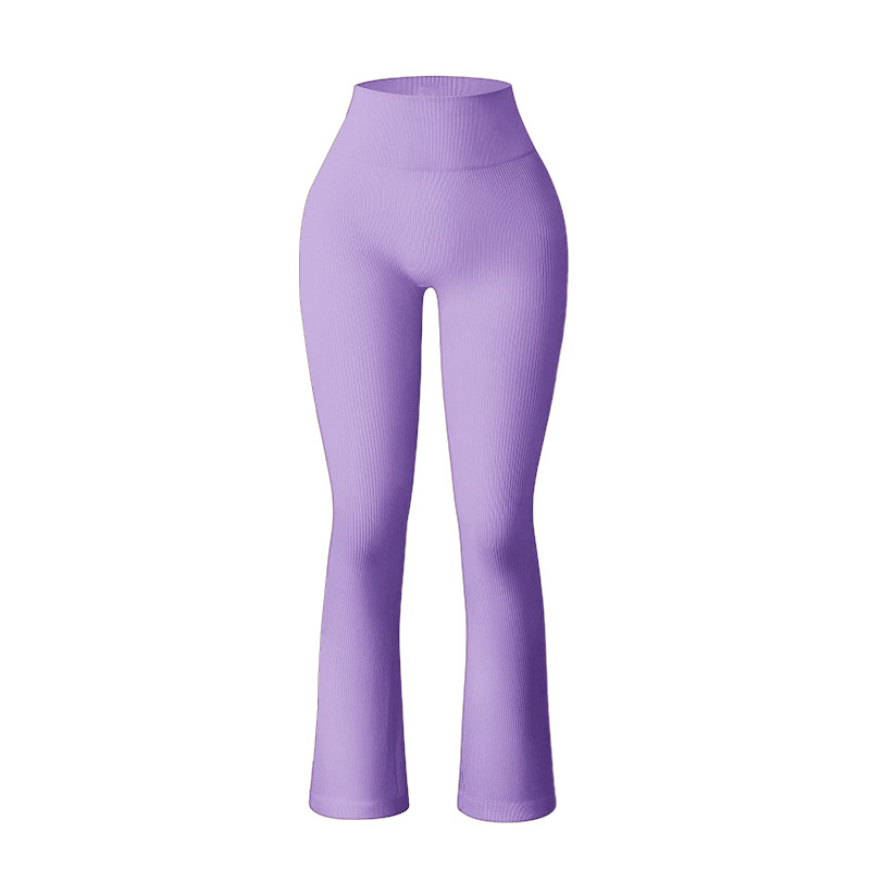 Pantalones acampanados de yoga de cintura alta con control de barriga y comodidad elástica