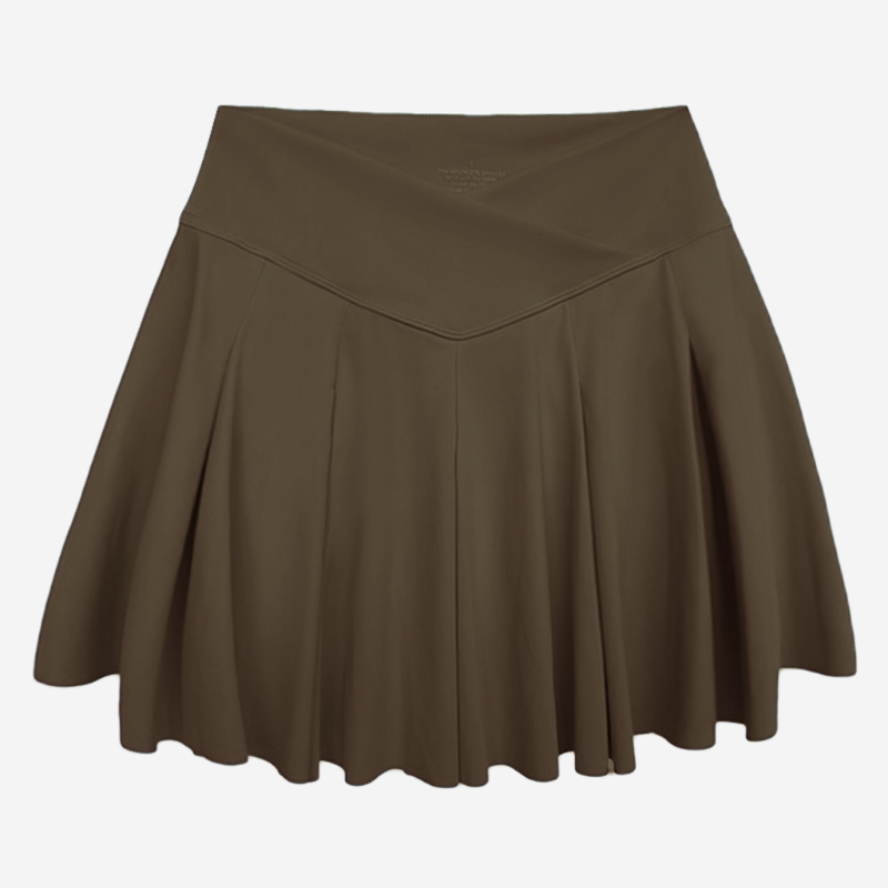 Falda de tenis deportiva con bolsillo lateral para teléfono para mujer
